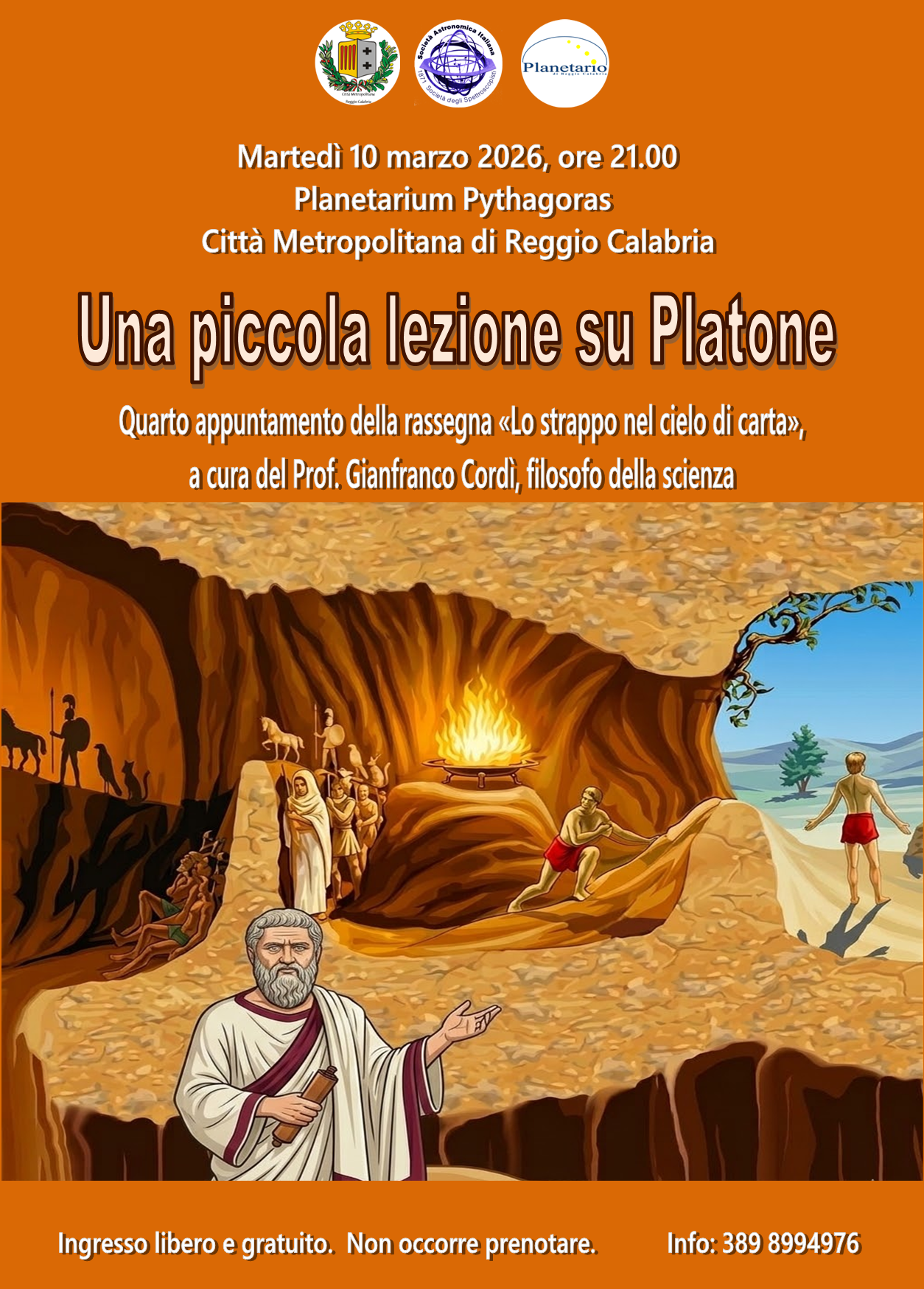 Immagine di copertina per Domani al Planetarium Pythagoras della Citt� Metropolitana di Reggio Calabria �Una piccola lezione su Platone�